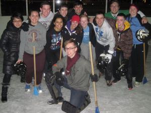 Henderson House won the intramural broomball championship my senior year