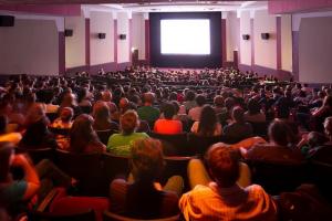 A crowded movie theater