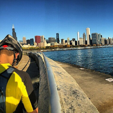 Instagram photo of biking on the Lakefront Trail