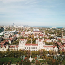 Instagram post of aerial photo of campus