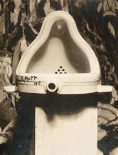 A porcelain urinal signed "R.Mutt"