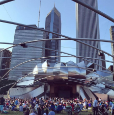 Instagram photo of movie night in Millennium Park